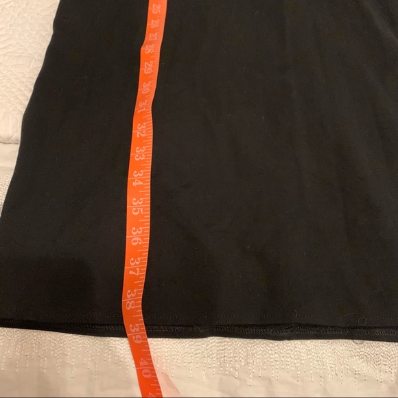 KOBE HALPERIN designer 6 black knit midi dress flattering top and waist accents - Picture 16 of 16